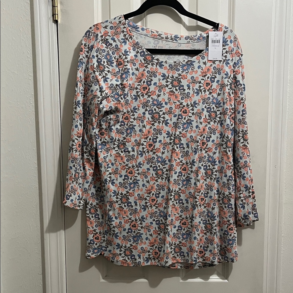 Floral Print 3/4 Sleeve Top